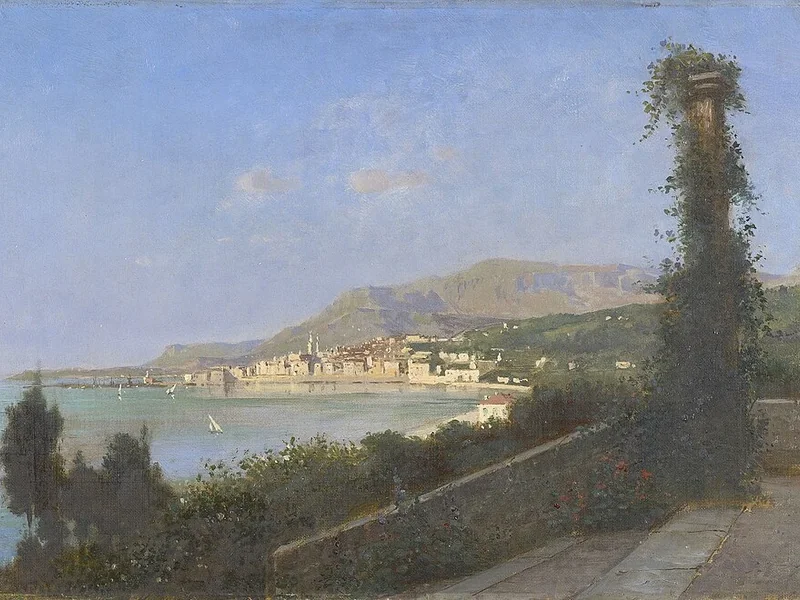 1828-Edouard Rischgitz - Menton dallo Chalet des Rosiers